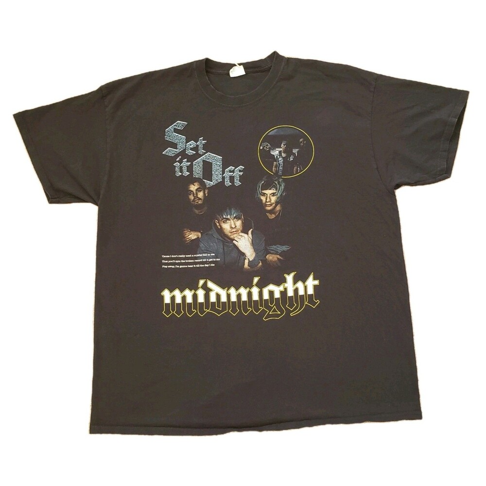 2019 Set It Off Band Midnight Size 2XL Mens Black Concert T-Shirt Tampa Rock